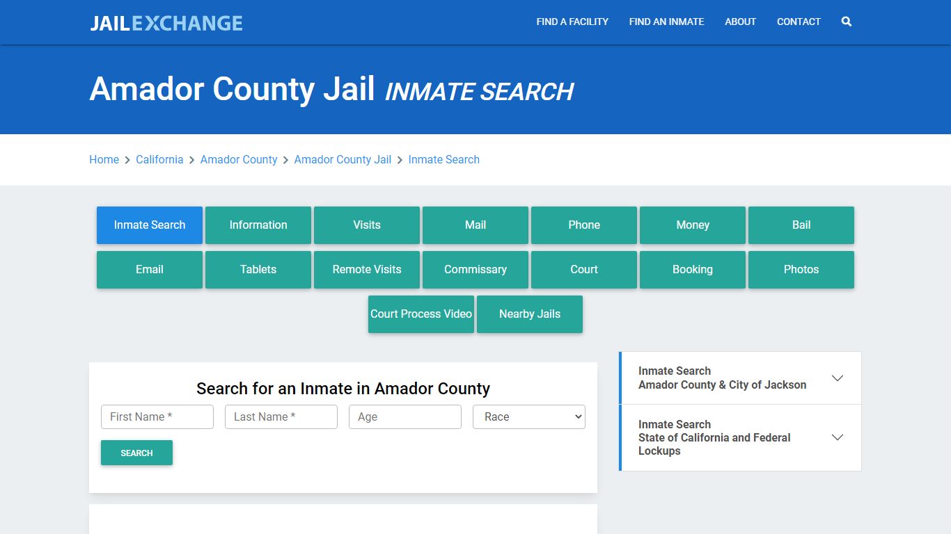 Amador County Jail, CA Inmate Search: Roster & Mugshots - Jail Exchange